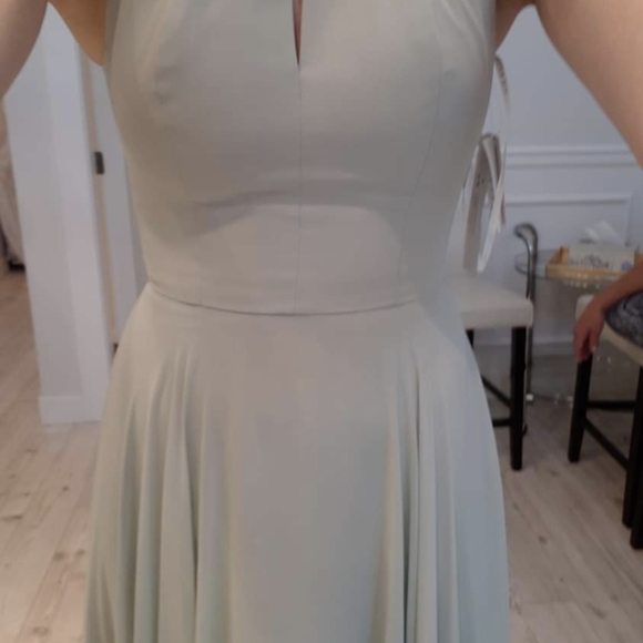 Keyhole neckline chiffon maxi dress - Picture 5 of 6